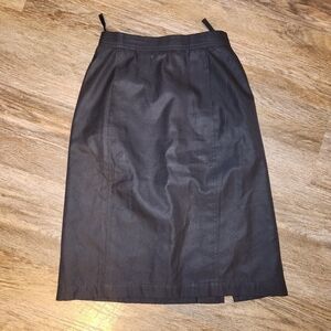 Yves Saint Laurent Vintage Womens Black Cotton Pencil Skirt EU Size 34